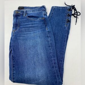 Women’s Banana Republic Skinny Jeans with Lace up Detail Size 26/2